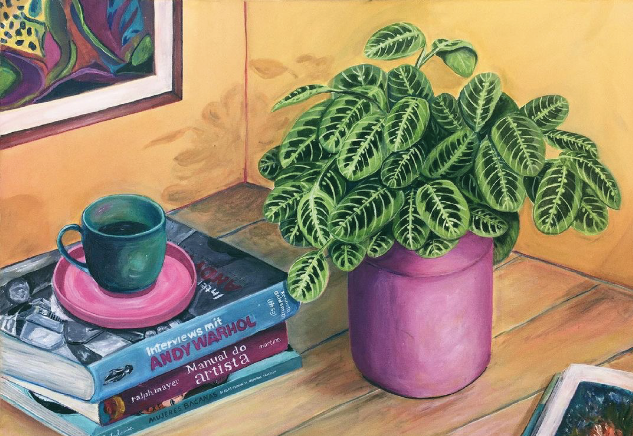 Café esfriando no atelier 2019